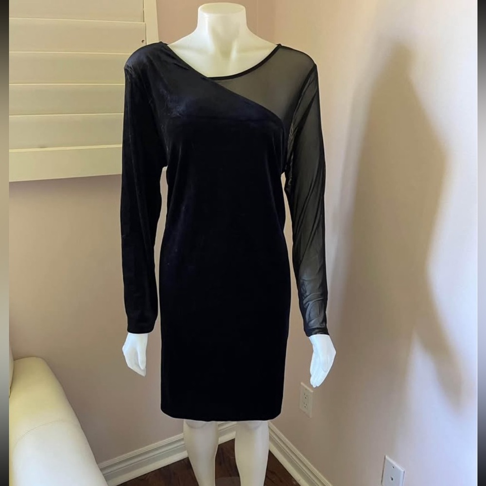 Reitmans Black Sheer Sleeve Dress